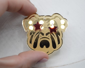 Bulldog Earring blanks, bulldog Acrylic Earrings, Earring Blanks, Acrylic Jewelry Blanks, DIY Earrings, Blanks, Engraved Earrings, gameday