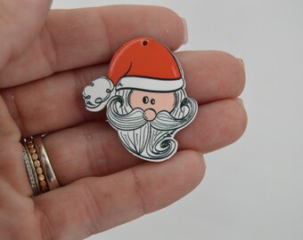 Cute Santa Earring Blanks, Christmas blanks, Christmas, earring blanks, acrylic earrings, earring supplies, diy earrings, Santa Claus