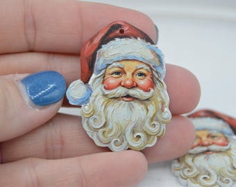 Santa Earring Blanks, Christmas blanks, Christmas, earring blanks, acrylic earrings, earring supplies, diy earrings, Santa Claus, holiday