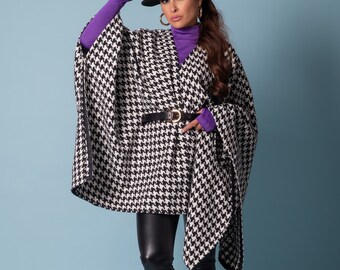 Womens PonchoPoncho WrapWinter Wool ScarfPlus Size PonchoBoho PonchoWomens Long ScarfWool PonchoPoncho CapeOversize PonchoYANORA