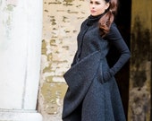 Winter Vest, Wool Vest, Black Vest, Coat Vest, Plus Size Clothing, Gothic Vest, Long Vest, Maxi Vest, Wool Clothing, Fashion Wool Vest