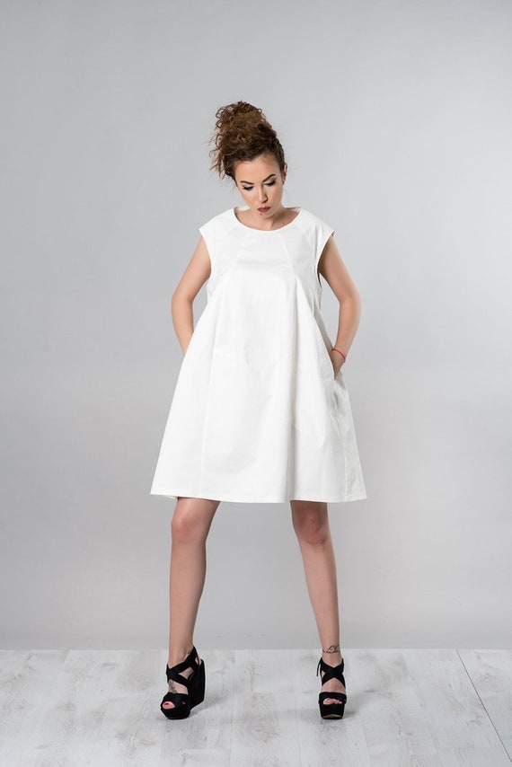 white summer dress plus size