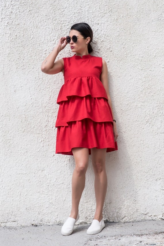 plus size frill dress