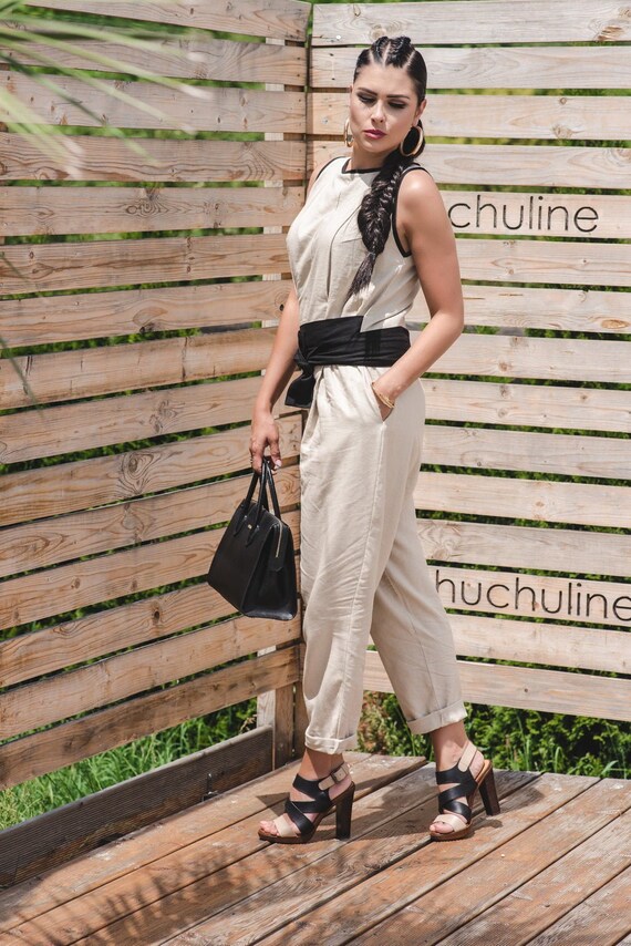 etsy linen jumpsuit