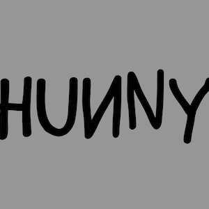 Hunny con N al revés Descarga digital PNG, SVG, Cricut
