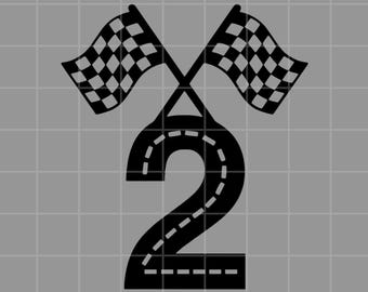 Deux téléchargement numérique rapide, SVG, PNG, décoration de gâteau, 2e anniversaire