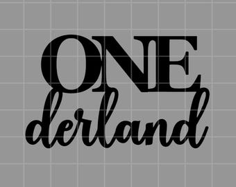 Onederland Digital Download, PNG, SVG, Cake Topper
