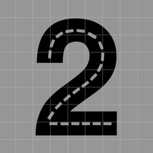 Two Fast Number 2 Digital Download, SVG, PNG, Cake Topper, 2nd Birthday