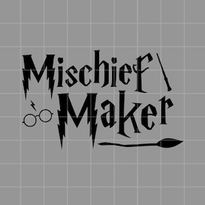 Mischief Maker T-shirtdesign direktnedladdning, PNG, SVG