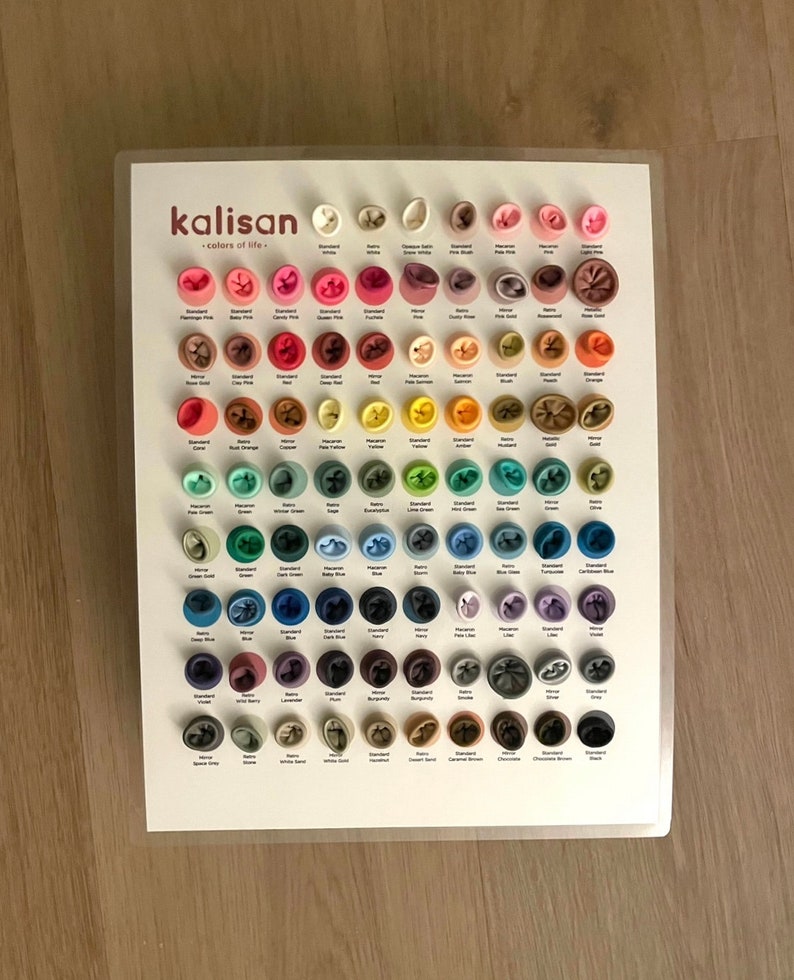 Kalisan Color Chart With Balloons Etsy