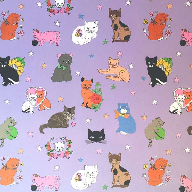 Cat Wrapping Paper - Etsy