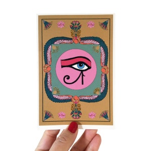 Ägyptisches Auge des Horus Karte, Alte Ägyptische Glitter Handgemachte Karte