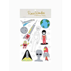 Kids Space Theme Temporary Tattoos, Planet Earth Tattoo, Rocket Tattoo, Boy&#39;s Alien Tattoos, Spaceship Tattoo, Boys Birthday Party Gift