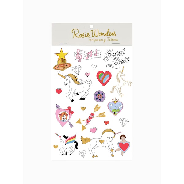 Unicorn Temporary Tattoos, Rosie Wonders, Kids Party Favors