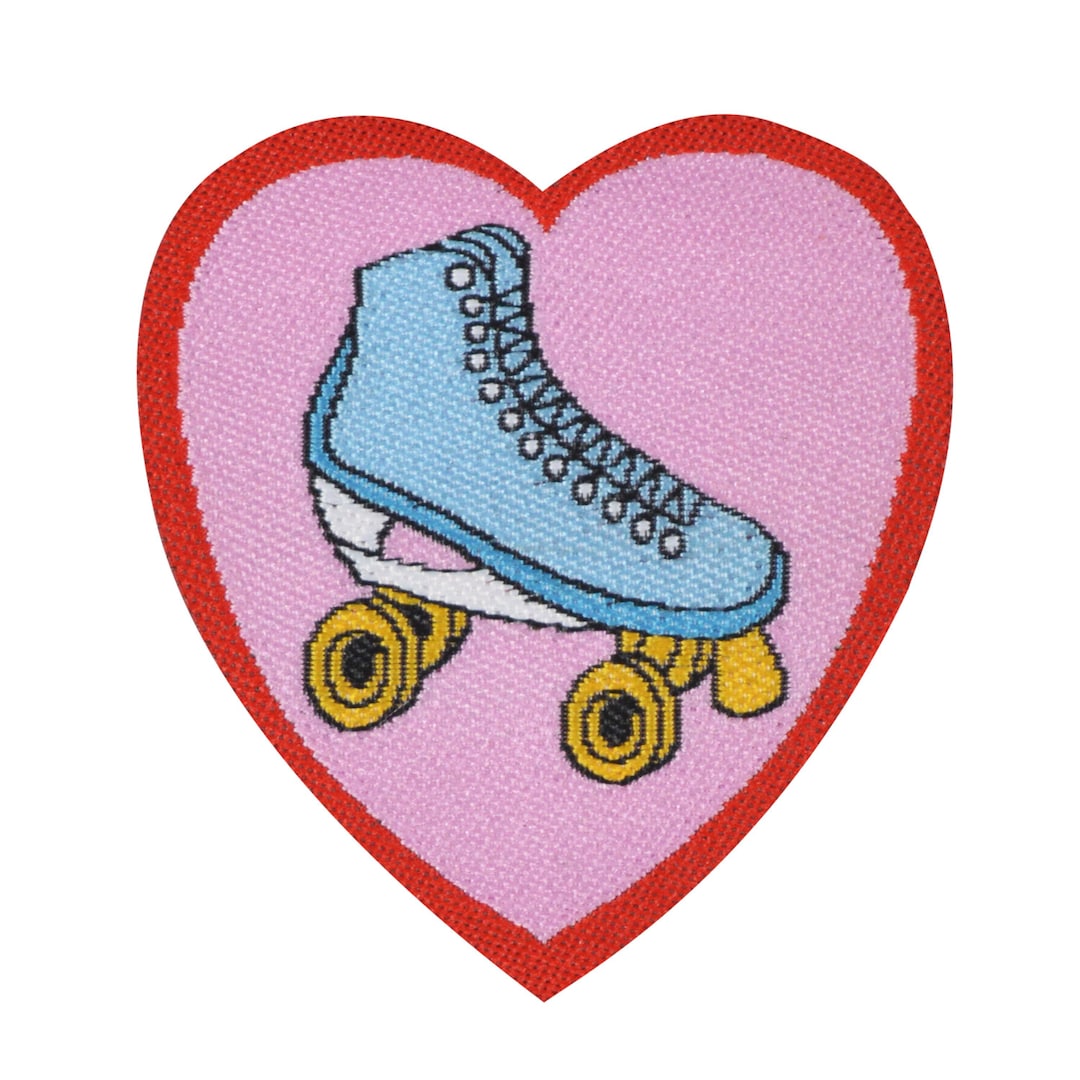 80's Roller Skate Mini Iron on Patch Valentines Gift Etsy