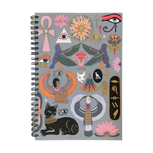 Ancient Egypt A5 Notepad: Egyptian Gods & Symbols, Lined Pages