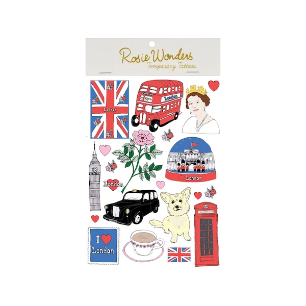 Team GB Olympics Temporary Tattoos, London Tattoo Party Favours, Union Jack British Fake Tattoos, Queen Elizabeth II Memorial Tattoos,