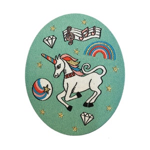 Rainbow Unicorn Iron on Patch, Cute iron on patch, Stocking Filler, Rainbow Patch, Kids Small Birthday Gift