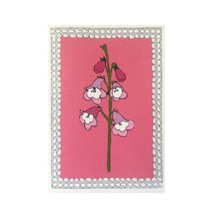 Fingerhut Handgemachte Karte Für Jeden Anlass, Geburtstagskarte Für Sie, Muttertagskarte, Floral Jubiläumskarte, Beileidskarte
