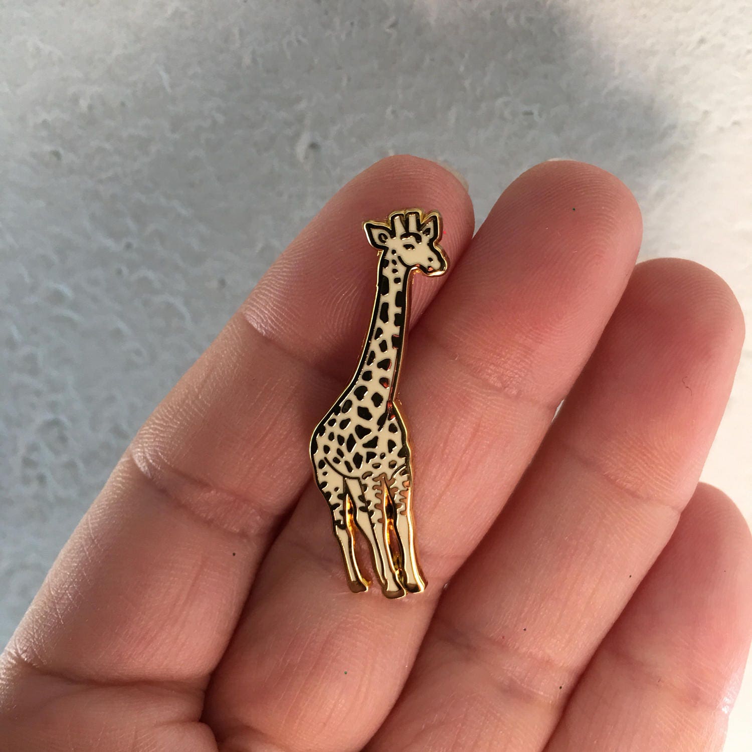 Golden Giraffe Enamel Pin Giraffe Lapel Pin Small Stocking Etsy UK