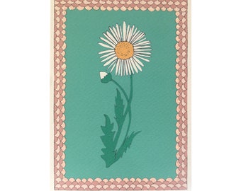 Daisy Handmade Card For Any Occasion, Birthday Card For Her, Mother's Day Card, Floral Anniversary Card, Sympathy Card