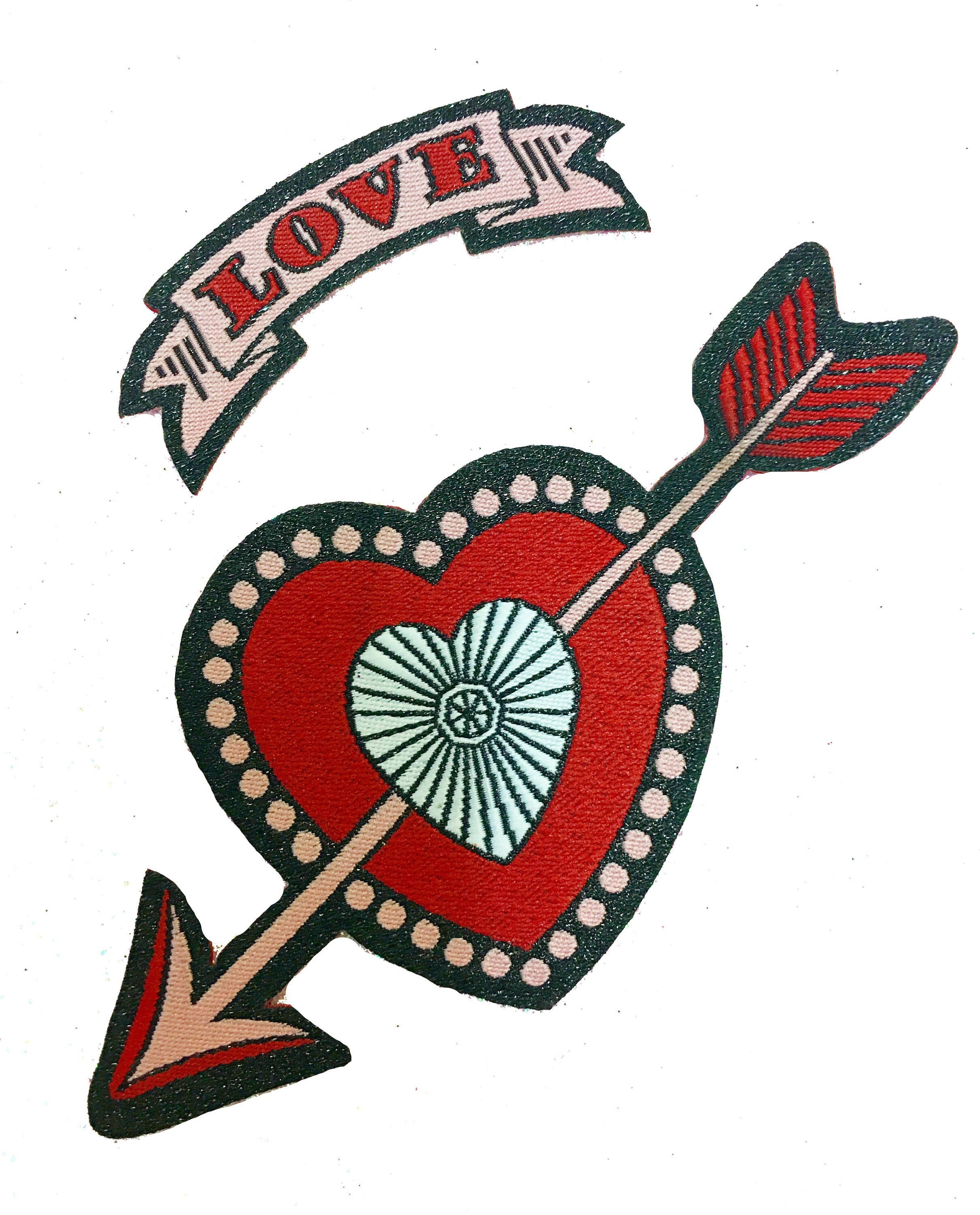 2x Love Heart Iron On Patches - Red Love Heart Iron On Patch - Iron On Love  Heart Patches - Patches For Jackets - Iron On Patches