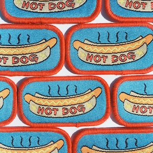 Hot Dog Food Themed Iron on Patch