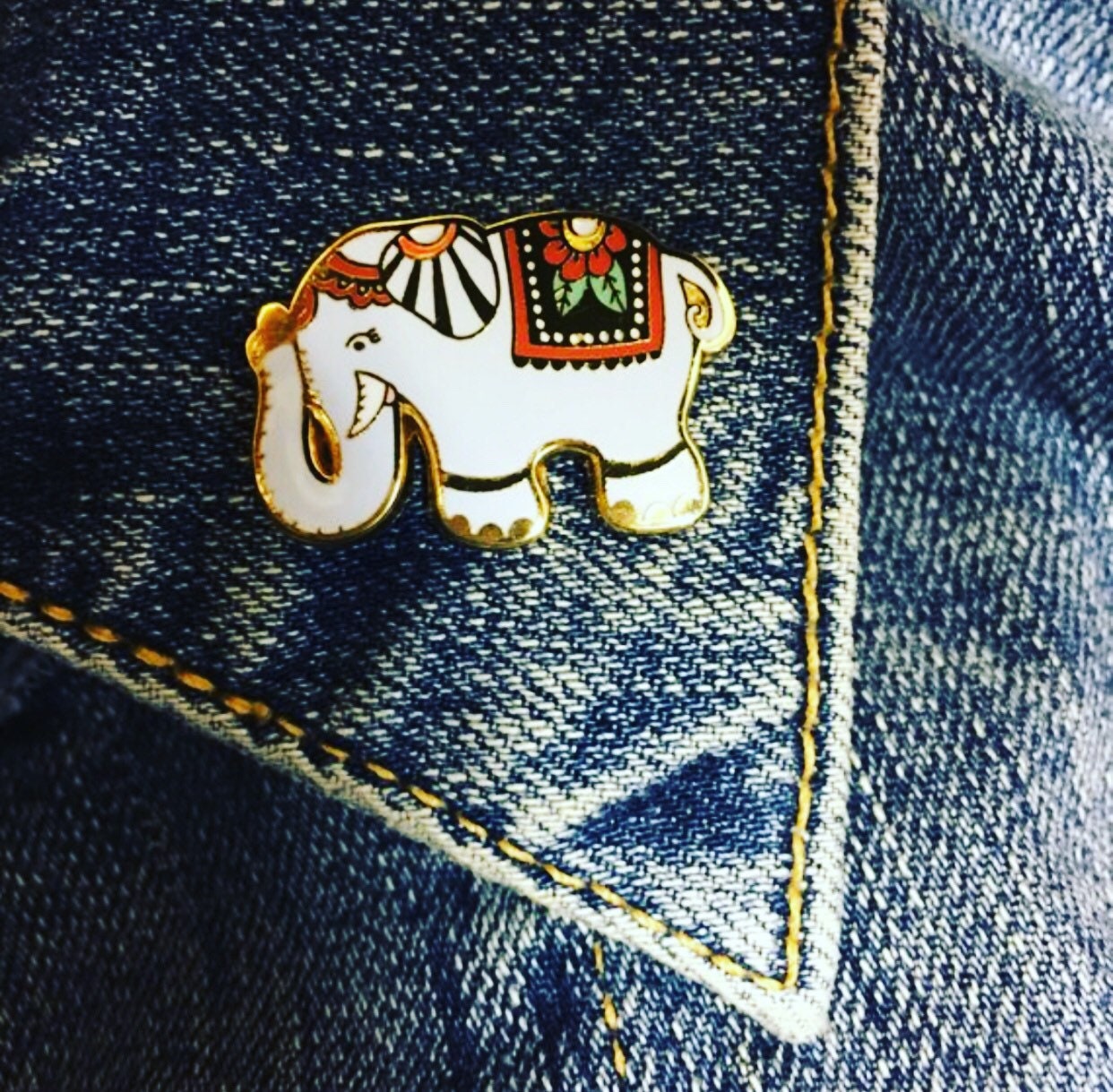 Indian Elephant Enamel Pin Cute Elephant Pin Animal Lapel - Etsy