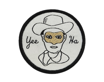 Cowboy Patch, Western Patch, Wild West Iron on Patch, The Lone Ranger Yee Ha Patch, Father's Day Gift