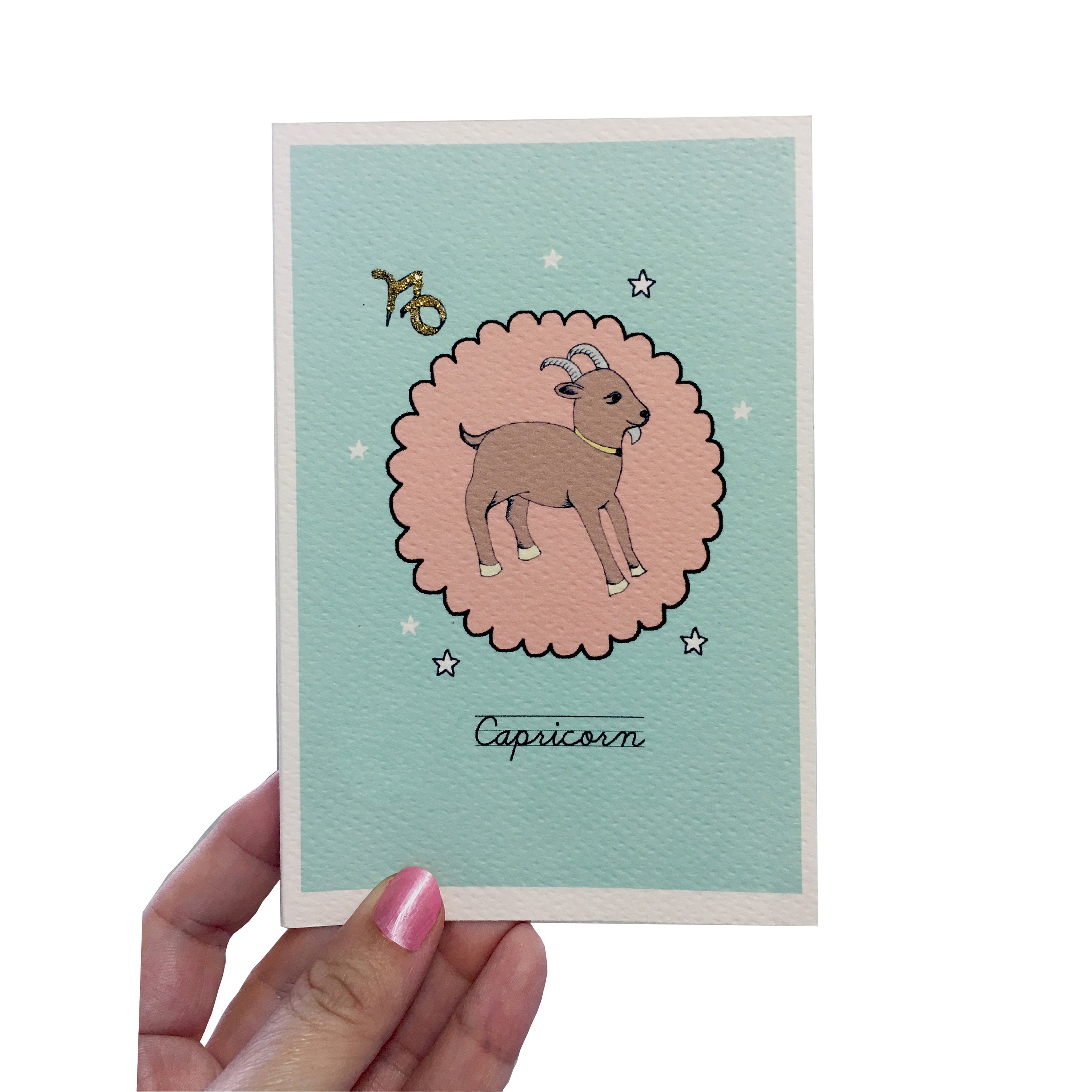 Steinbock Sternzeichen Geburtstagskarte Sternzeichen Karte Etsy