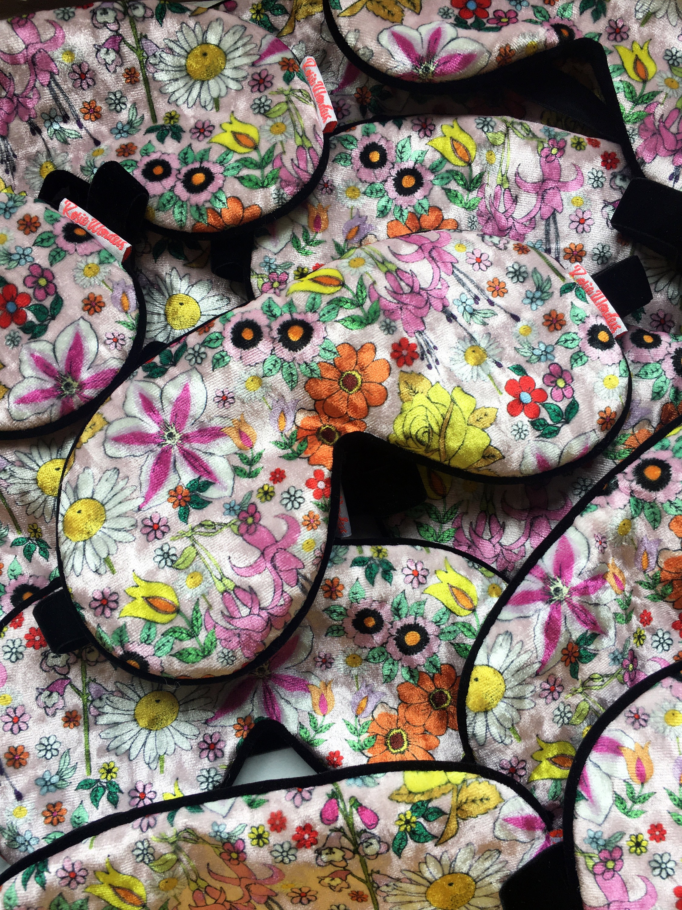 Handmade Floral Velvet Sleep Mask, Rosie Wonders