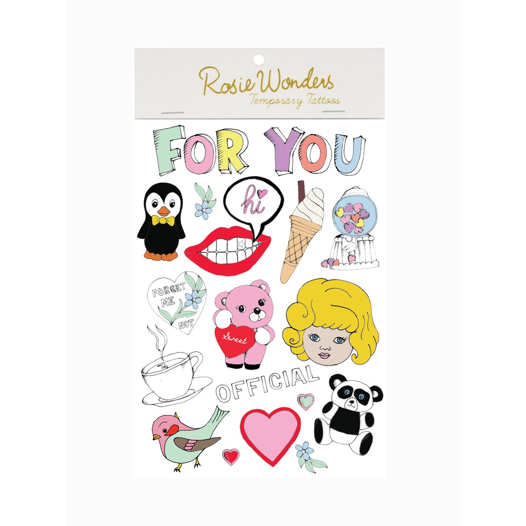 Children's Cute Temporary Tattoos, Tattoo Party Favours, Stocking ...