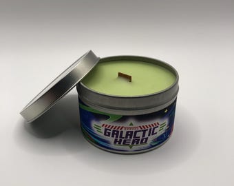 Galactic Hero | Disney Inspired Scented Candle | 8oz Tin With Wood Wick | Memories | Family Vacation | Magic Kingdom | Space Ranger Spin
