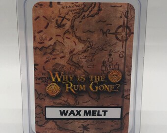 Why Is The Rum Gone | Disney Inspired Scented Wax Melt | 2.4 oz Wax Tart | Pirates Life | Disney Family Vacation | Magic Kingdom | Jack