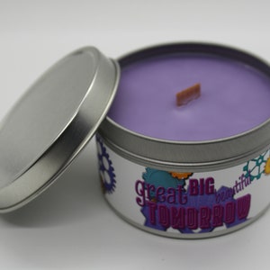 Great Big Beautiful Tomorrow | Carousel of Progress | Disney Inspired Scented Candle | 8oz Tin With Wood Wick | Disney World | Magic Kingdom