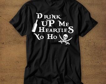 Drink Up Me Hearties Yo Ho | Disney Vacation Tee | Food and Wine Festival | T-Shirt | Walt Disney World | EPCOT | Wine | Food | Pirates