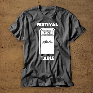 Festival Table Food and Wine Festival Disney Vacation Tee Disney Shirt Disney World Beer Wine Food EPCOT Trash Can Funny image 1