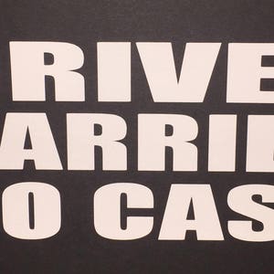 Taxi Driver Carries No Cash Sticker Vinyl Decal
