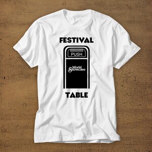 Festival Table Food and Wine Festival Disney Vacation Tee Disney Shirt Disney World Beer Wine Food EPCOT Trash Can Funny image 3