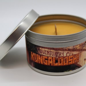 Kungaloosh! | Adventurers Club | Disney Inspired Scented Candle | 8oz Tin With Wood Wick | Disney Family Vacation | Pleasure Island | Hoopla