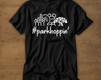 Hashtag Park Hoppin | Disney Vacation Tee | Walt Disney | T-Shirt | Disney World | Family Vacation | Magic Kingdom | EPCOT | Tee | Hopper