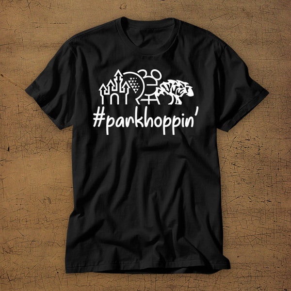 Hashtag Park Hoppin / Disney Vacation Tee / Walt Disney / Camiseta / Disney World / Vacaciones familiares / Magic Kingdom / EPCOT / Tee / Hopper