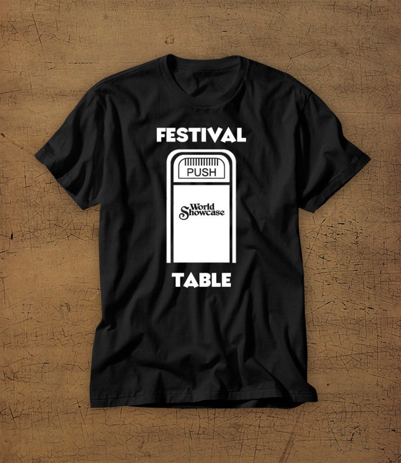 Festival Table Food and Wine Festival Disney Vacation Tee Disney Shirt Disney World Beer Wine Food EPCOT Trash Can Funny image 4