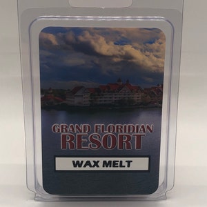 Grand Floridian | Disney inspirierte duftende Wachs schmelzen | 2,4 Unzen Wachs-Torte | Erinnerungen | Zauberhaftes Königreich | Einschienenbahn | Familienurlaub | Aloe