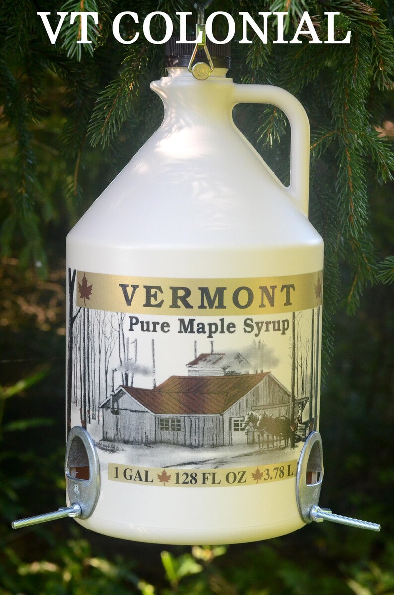 Gallon Vermont Bird Feeders Gallon Maple Syrup Jug Birdfeeders With 3