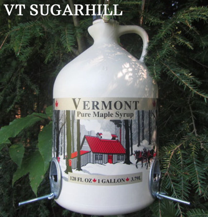 Gallon Vermont Bird Feeders Gallon Maple Syrup Jug Birdfeeders With 3