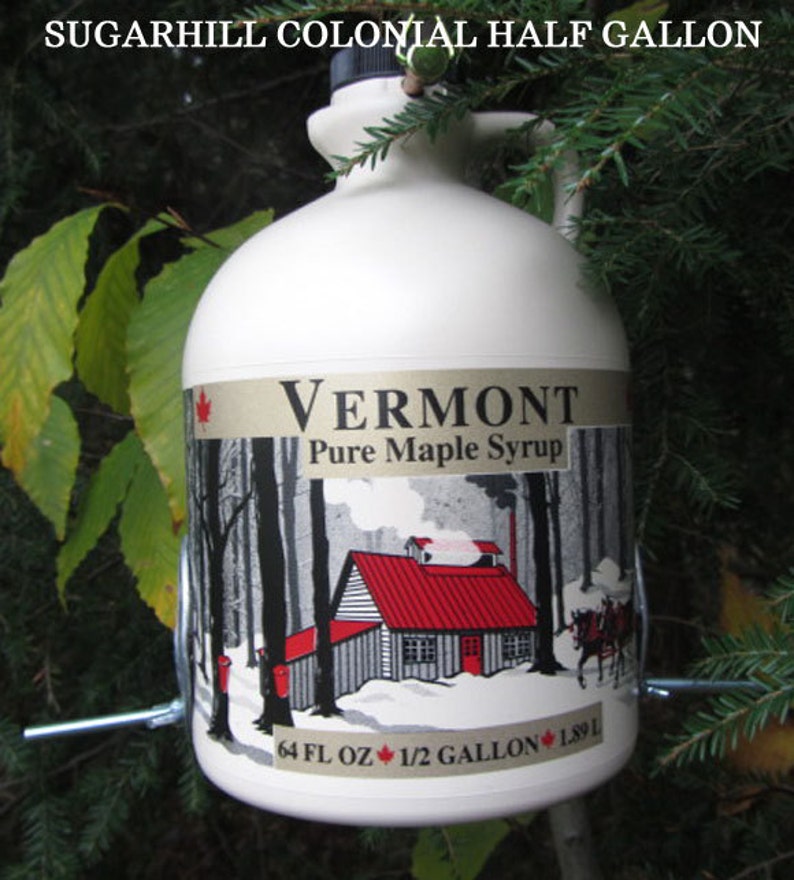 Half Gallon VT Bird Feeders Vermont Maple Syrup Jug Etsy