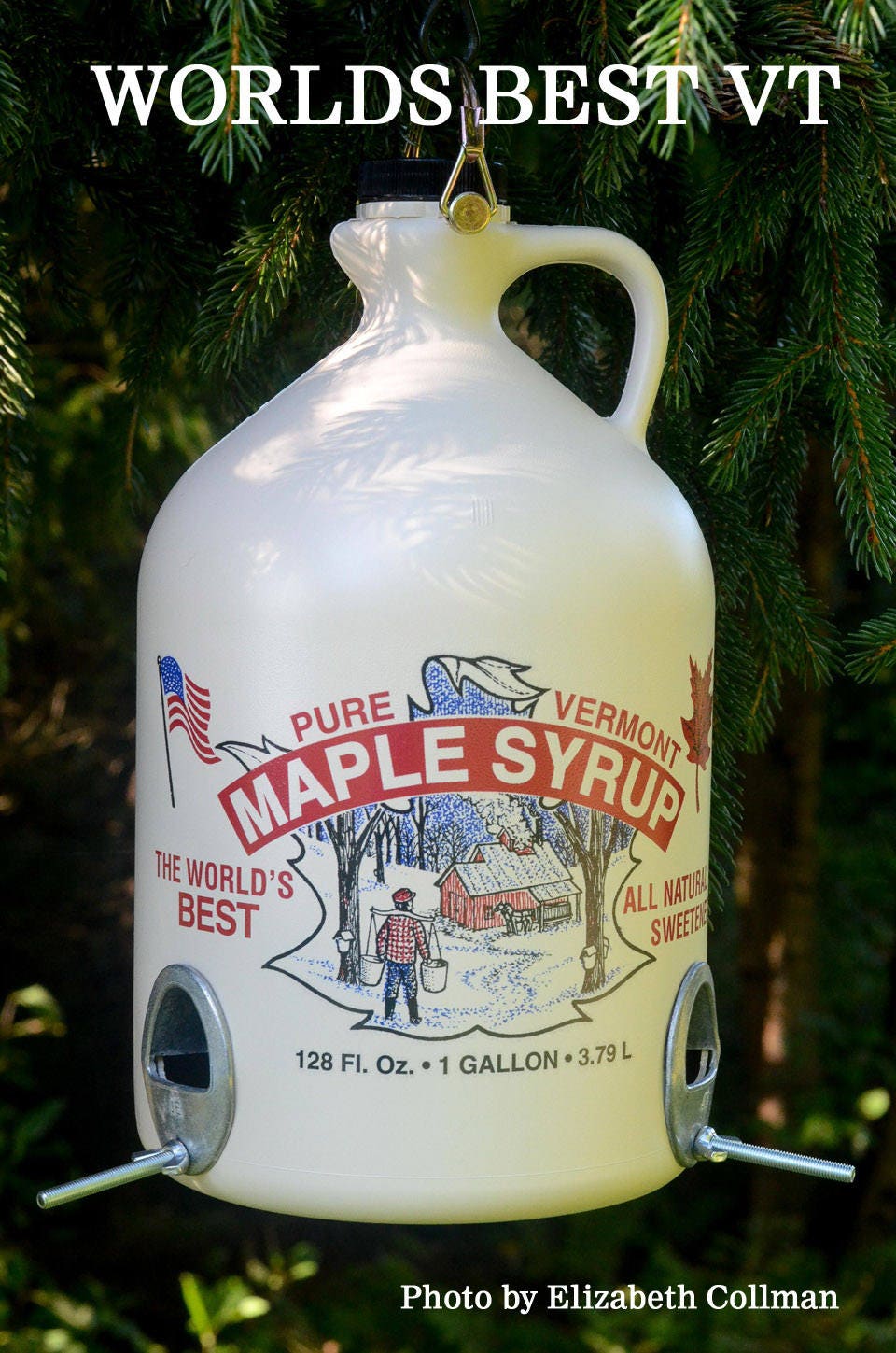 Gallon Vermont Bird Feeders Gallon Maple Syrup Jug Birdfeeders With 3