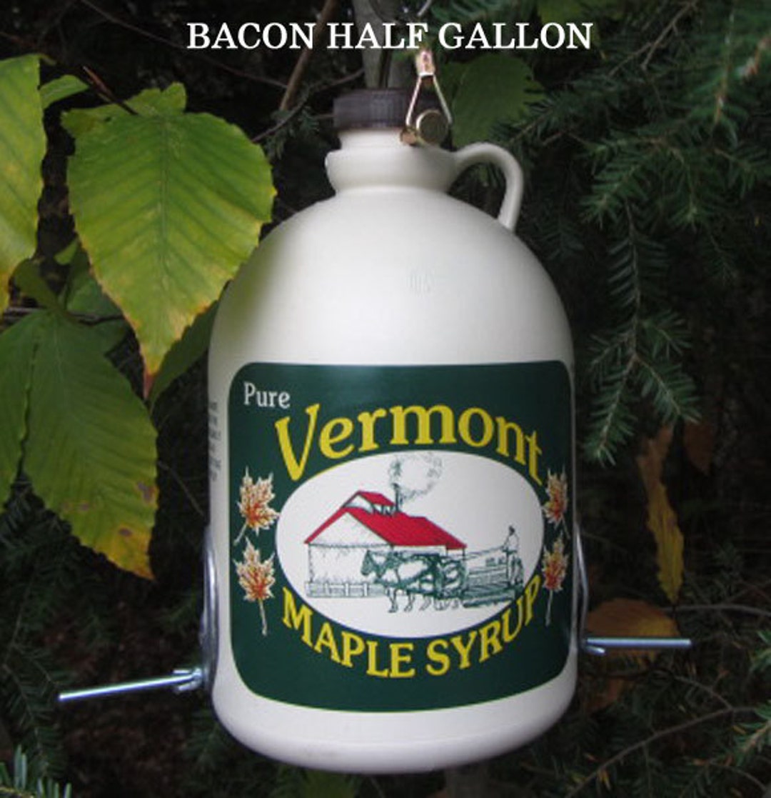 Half Gallon VT Bird Feeders Vermont Maple Syrup Jug Etsy