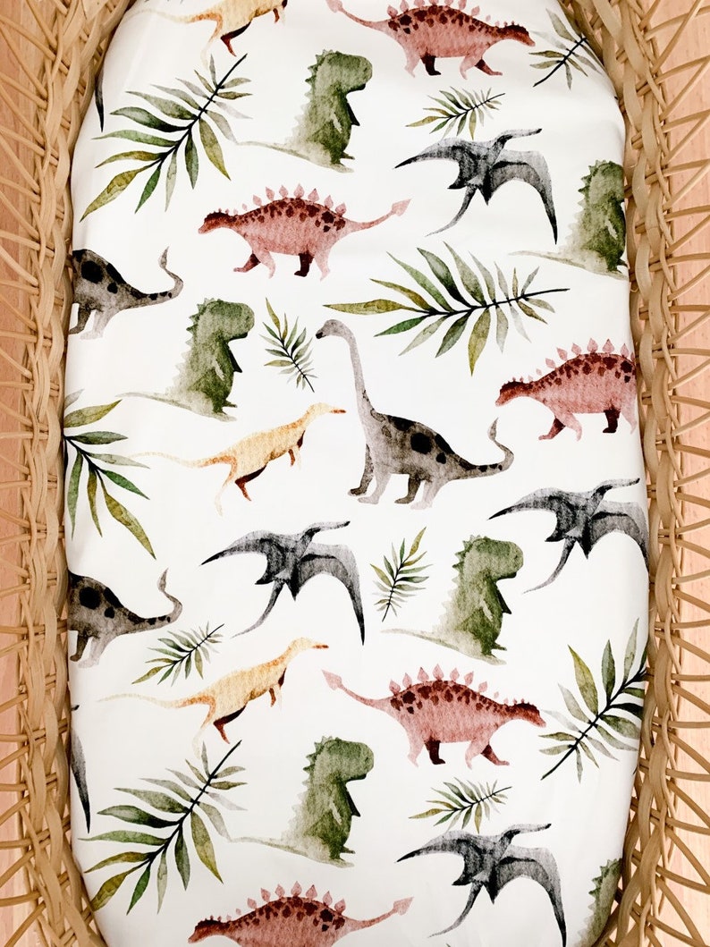 dinosaur fitted cot sheet